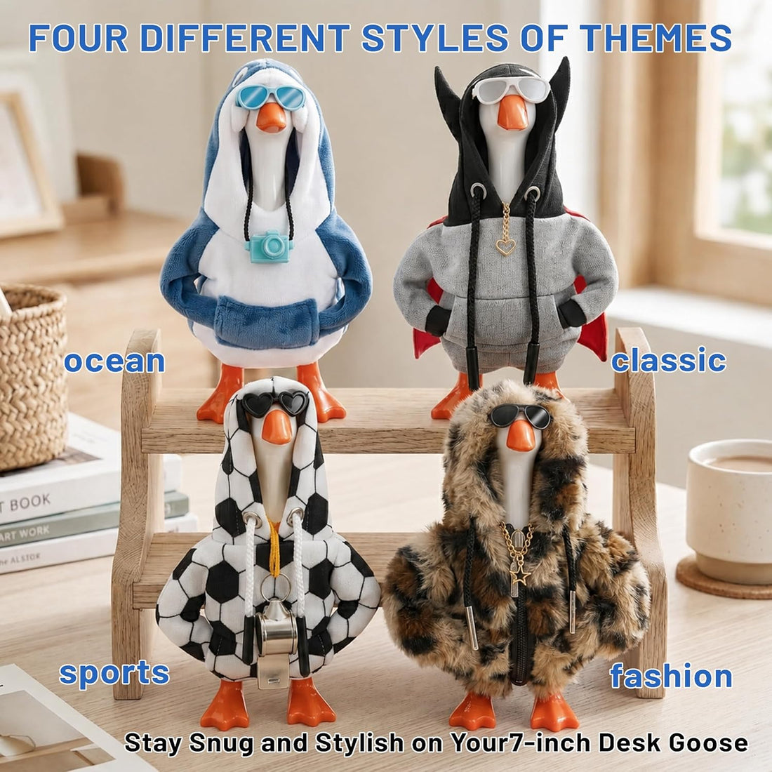 12PCS Desk Goose Outfits 7 Inches