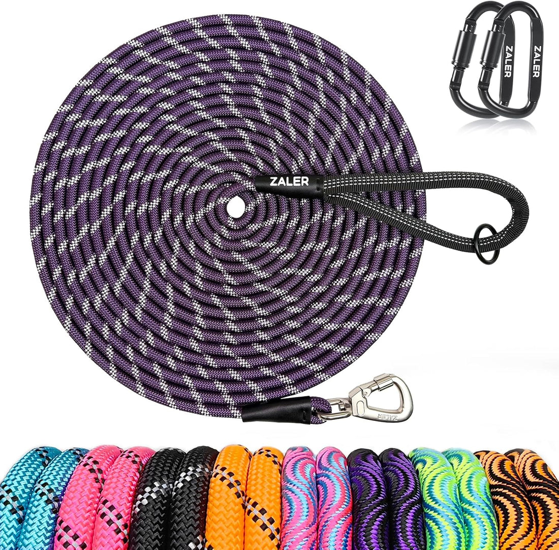 ZALER Long Dog Leash, 50 feet 30ft 20ft 15ft 10ft Dog Training Lead