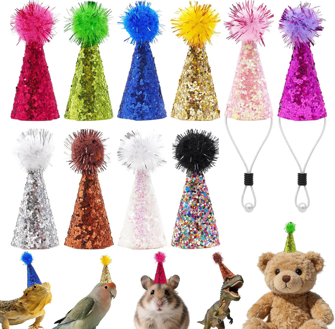 Mini Party Hats for Animal Figures 1" Tiny Fingers Hats for Little