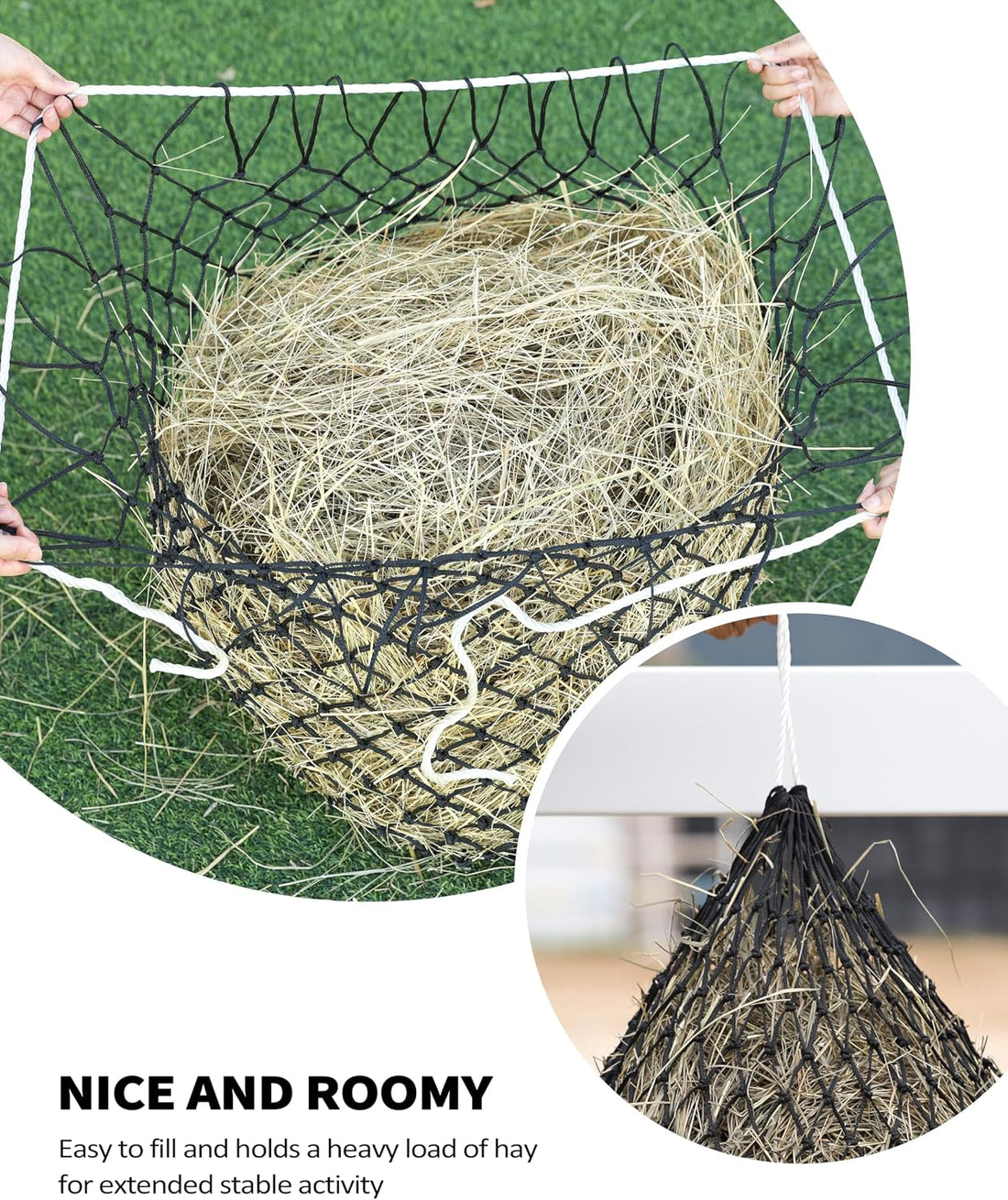 Harrison Howard Slow Feed Hay Net Horse-Black