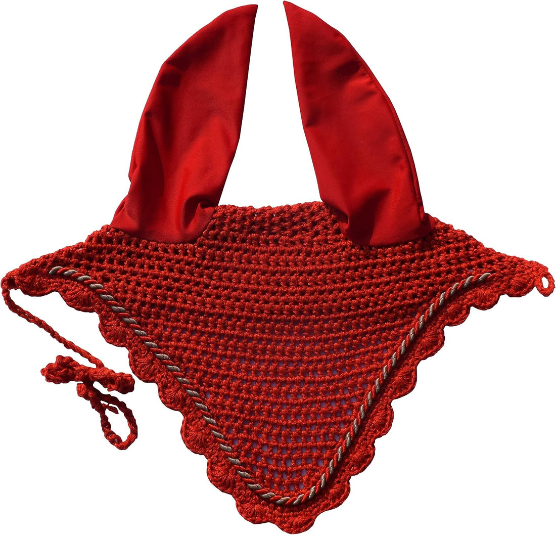 Elegant Horse Ear Bonnet, Fly Veil & Fly Mask