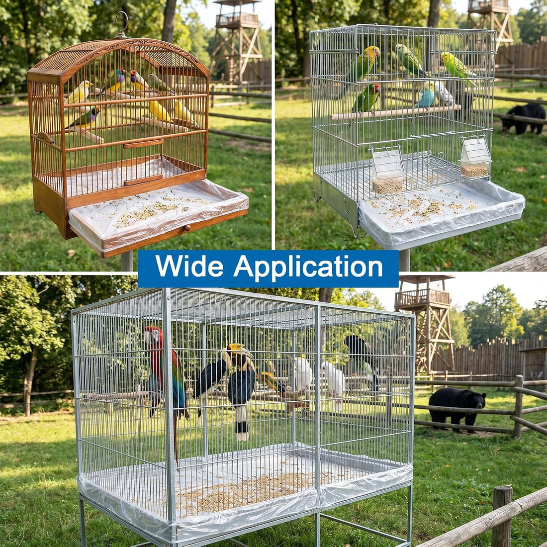 50 Pcs Disposable Bird Cage Liners