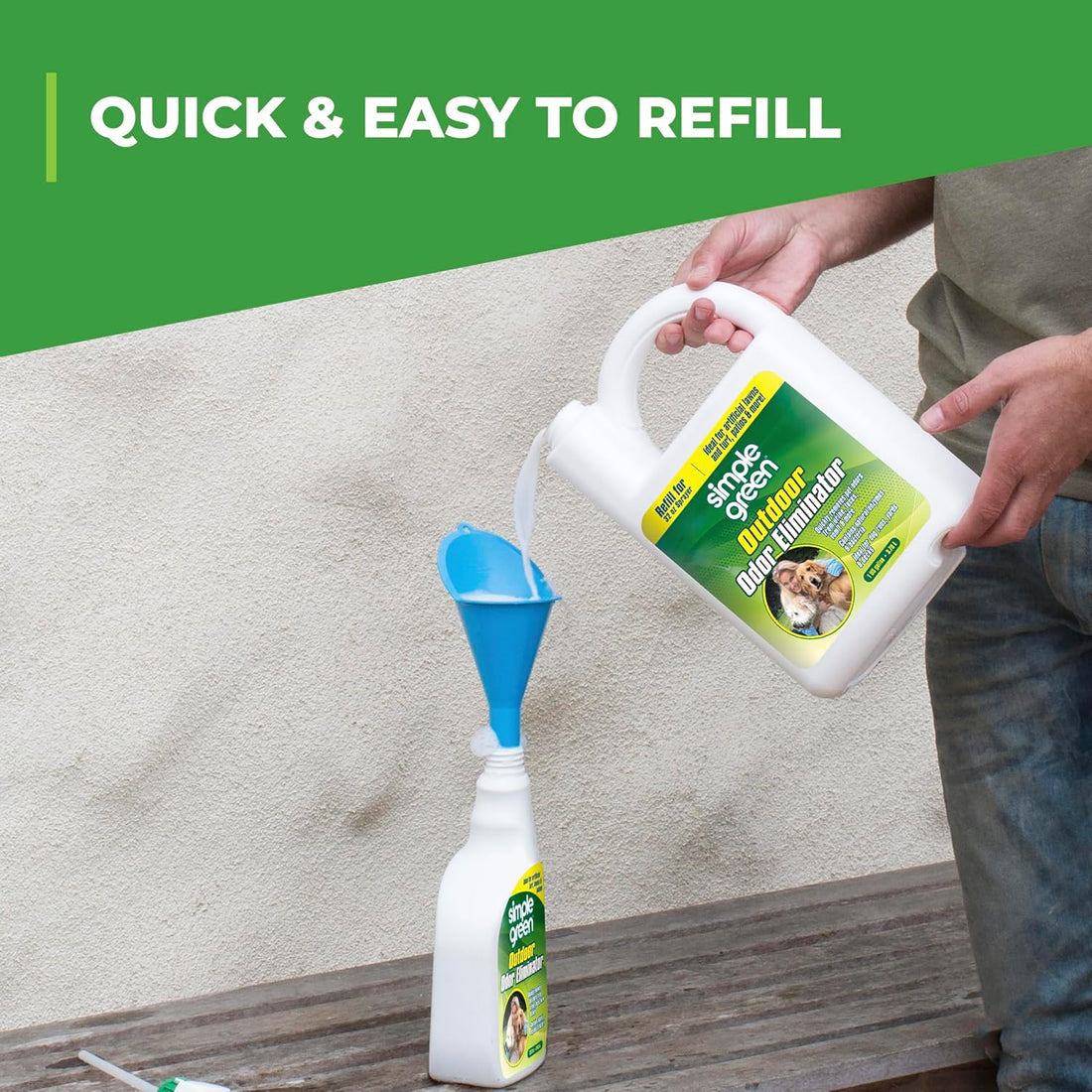 Simple Green Outdoor Odor Eliminator for Pets, Dogs, 1 gallon Refill