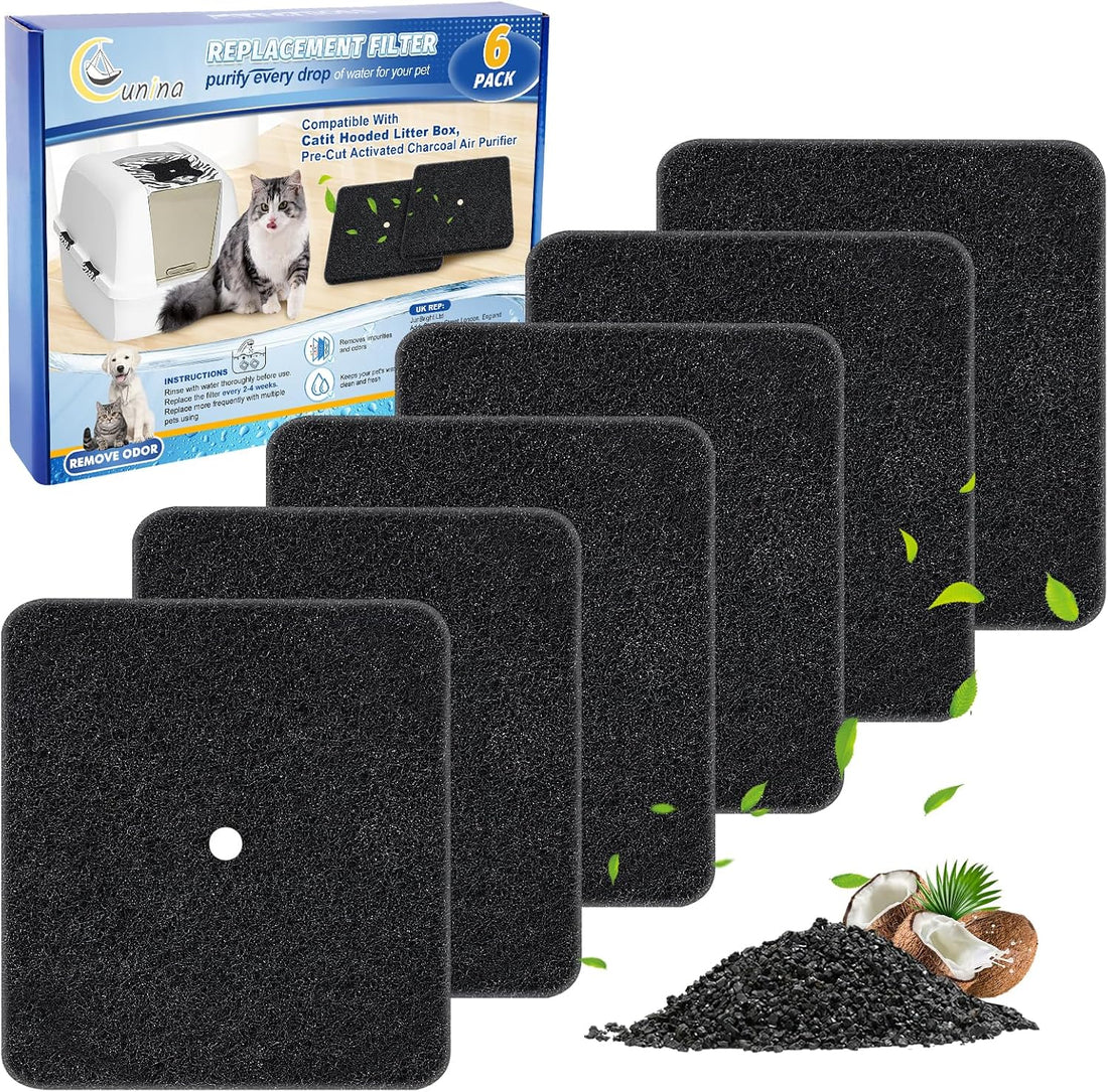 6 Pack Cat Litter Box Replacement Fit for Catit Hooded Litter Box