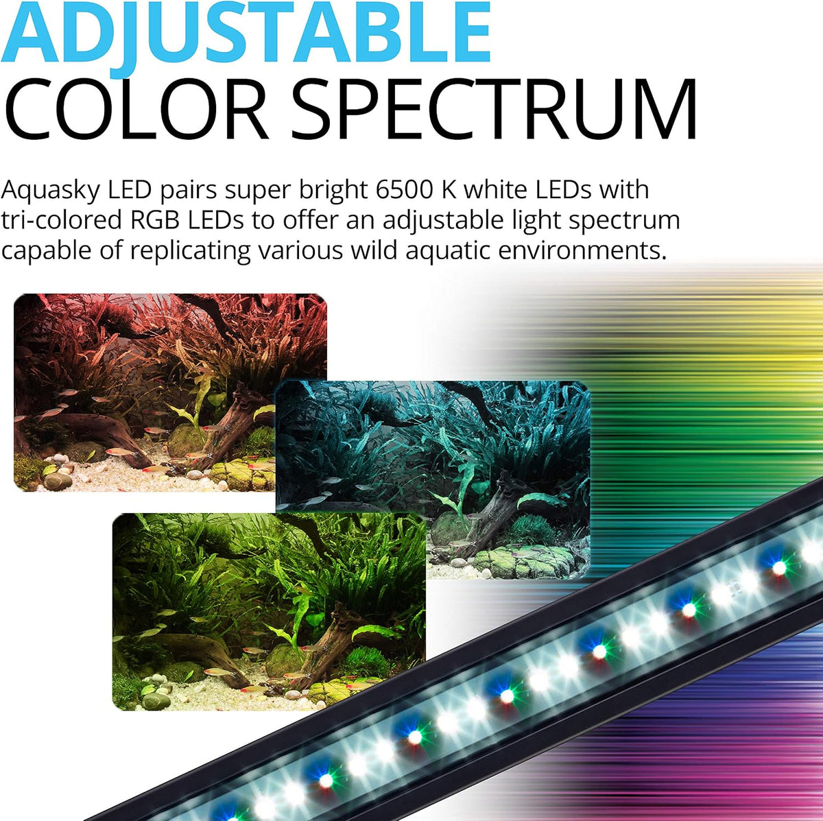 Fluval Aquasky 2.0 Bluetooth LED Aquarium Light – 35W, 48–60"