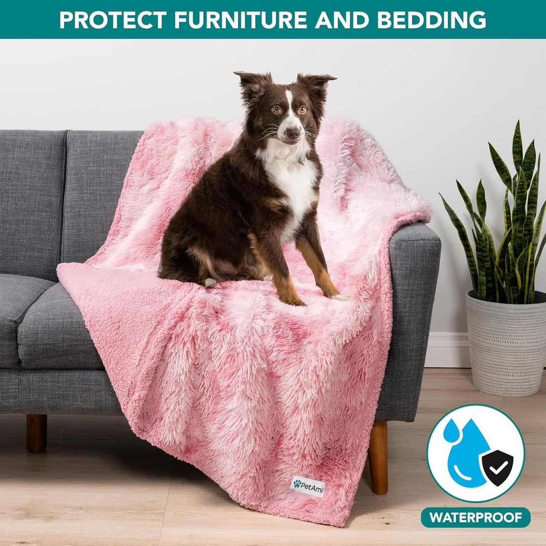 PetAmi Waterproof Dog Blanket for Couch Protector Throw, 29x40