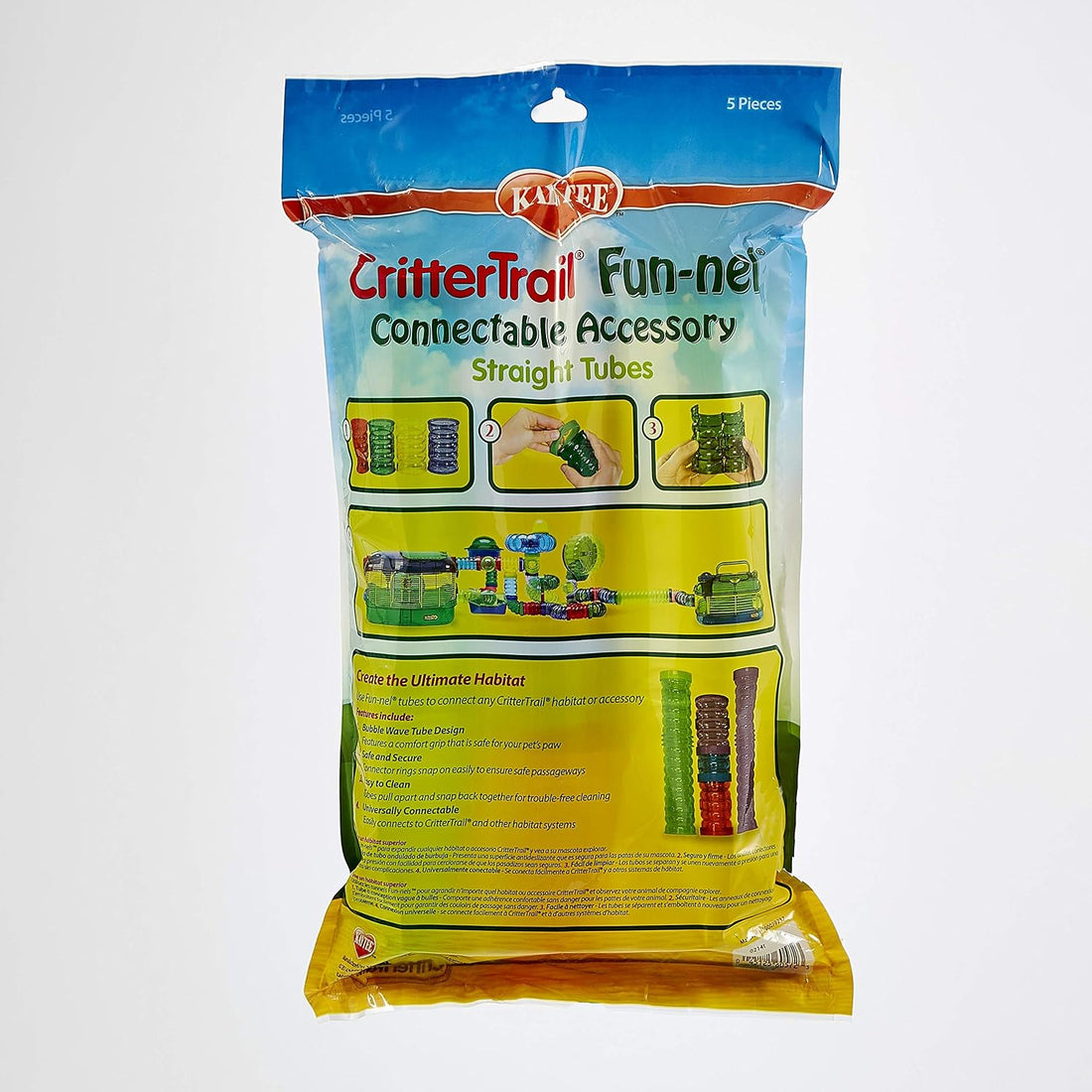 Kaytee CritterTrail Fun-nel 5-Pack Straight Hamster Tubes