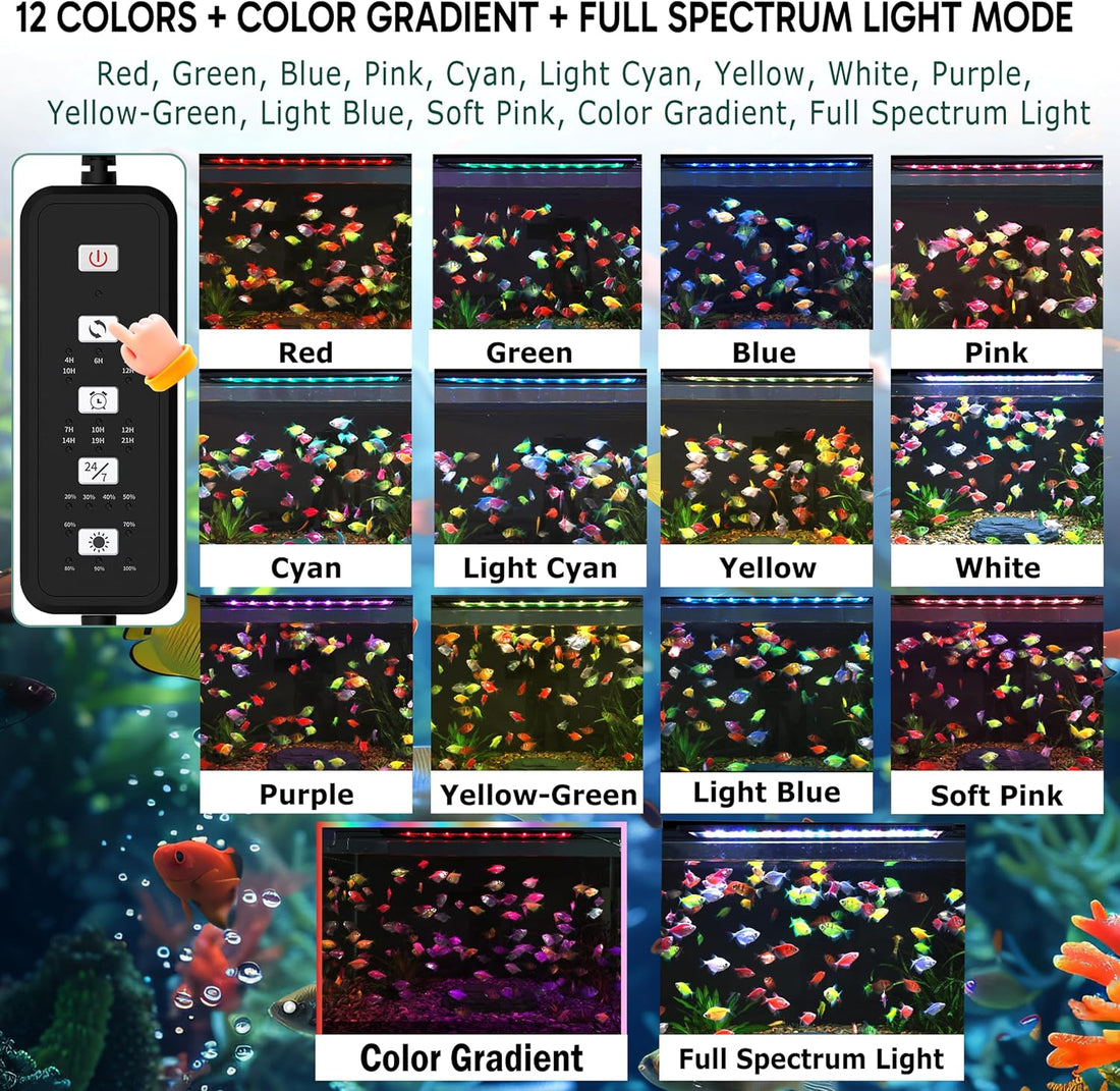24/7 LED Aquarium Light for 18-24 Inch Plant & Fish Tank