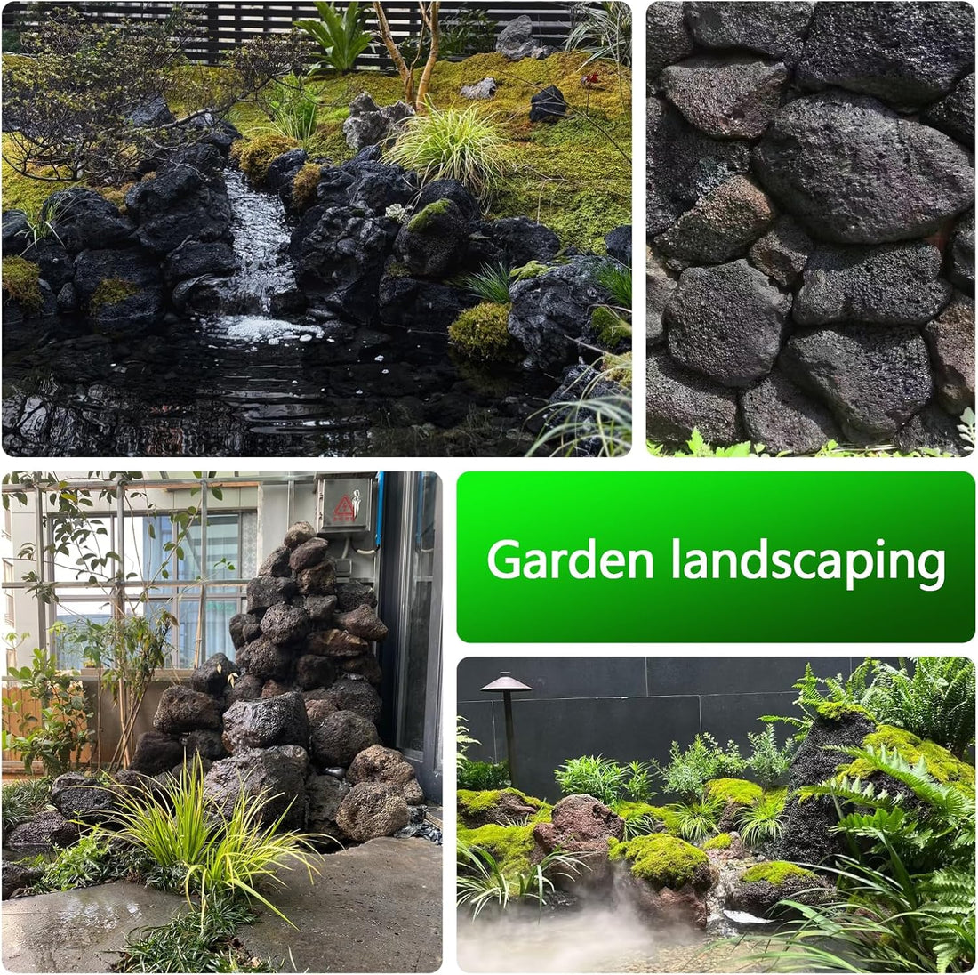 Black Lava Rock Natural Volcanic Stones 4"-6" Aquarium Rocks