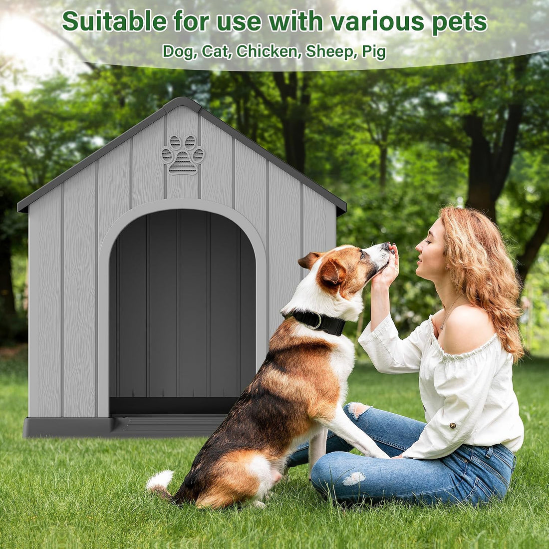 Bifanuo Large Dog House for Outdoor & Indoor