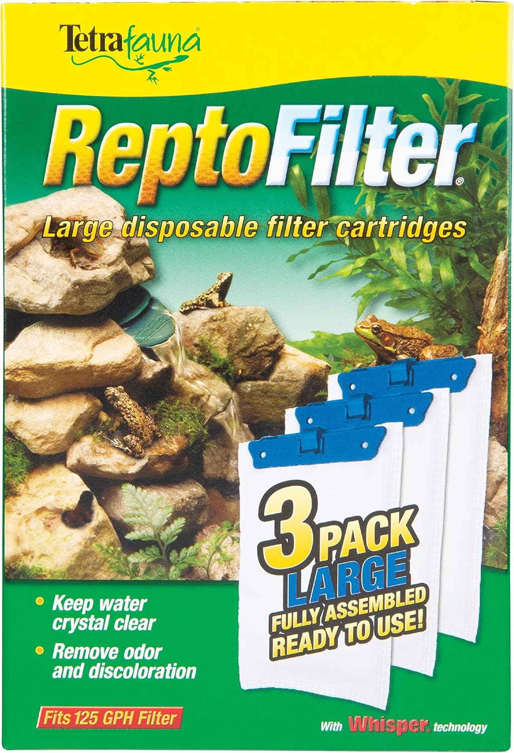 Tetra ReptoFilter Medium Filter Cartridges for Terrariums, 3 Count