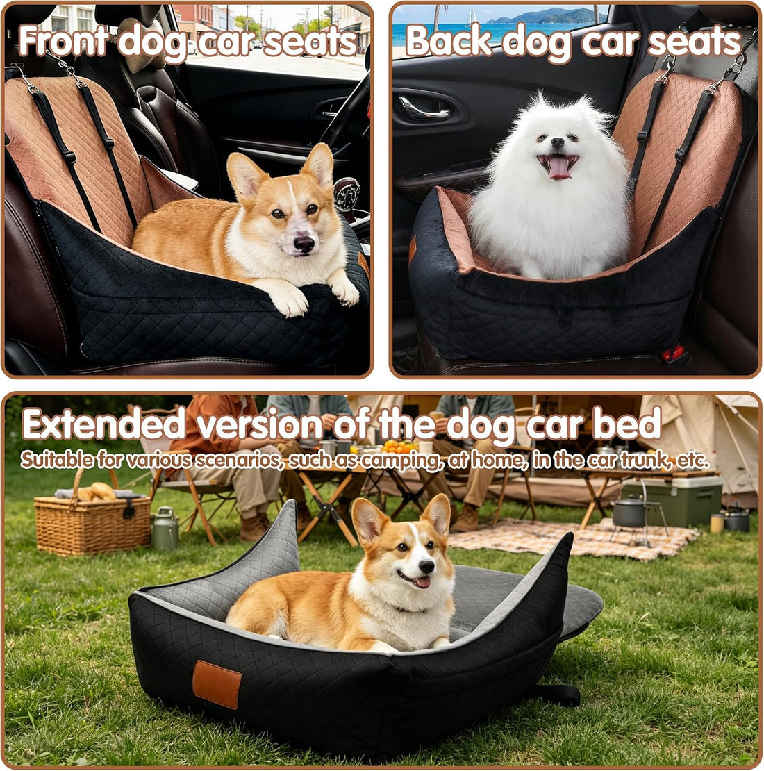Small Dog Car Seat & Travel Bed:Keep Your Pup Safe,Comfortable