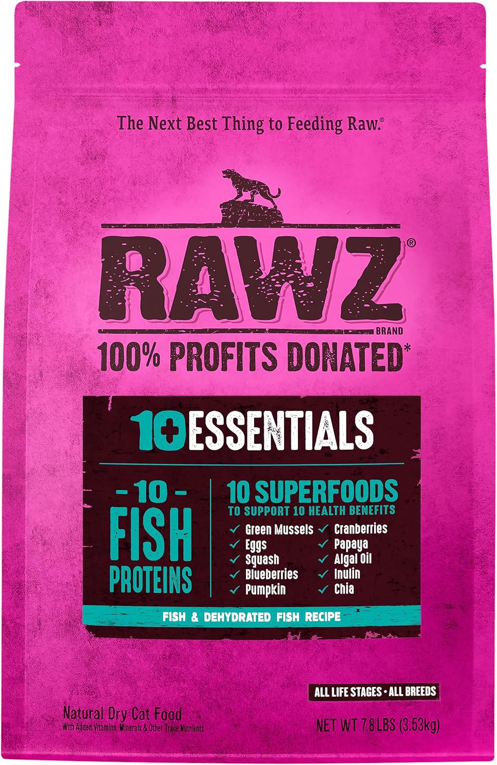 Rawz Cat Dry Food, 10+ Essentials Fish & Dehydrated Fish Recipe