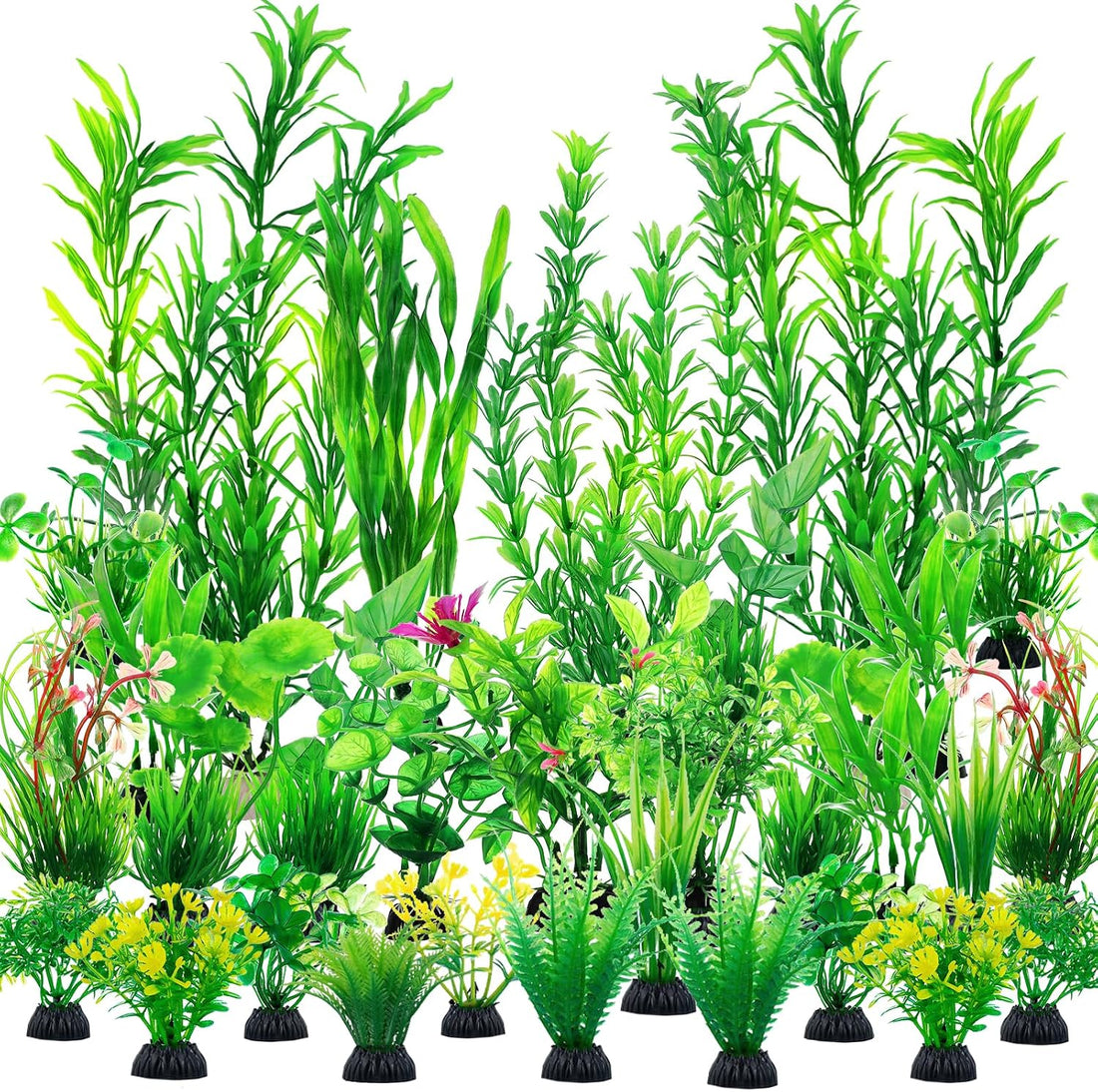 CousDUoBe 12pcs Fish Tank Accessories Aquarium Decorations Green
