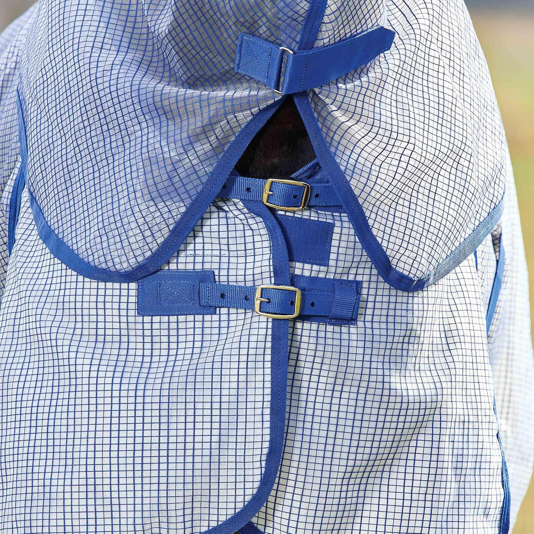 WeatherBeeta ComFiTec Ripshield Fly Sheet Detach-A-Neck, White/Cobalt