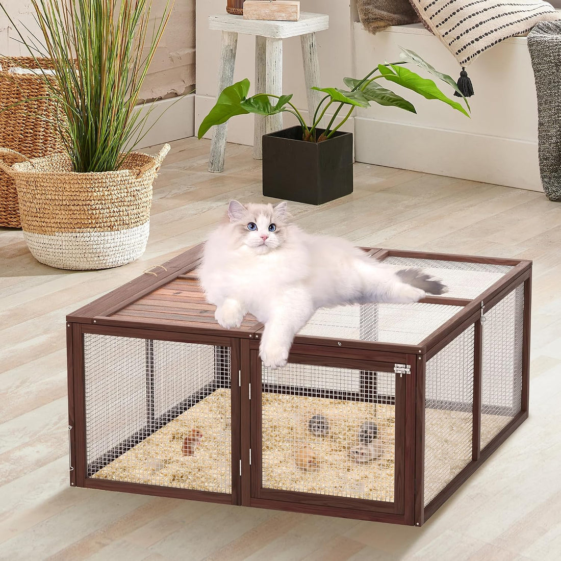 Portable Chicken Coop Run, Folding Rabbit Hutch