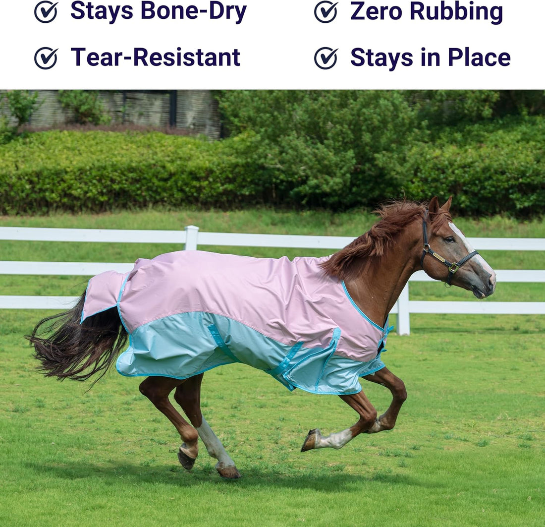 Horse Turnout Rain Sheet | 600 Denier Ripstop Turnout Blanket No Fill