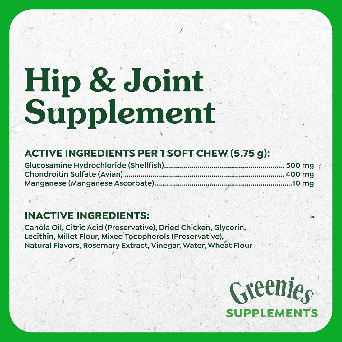 Greenies Supplements Hip and Joint Supplements for Dogs