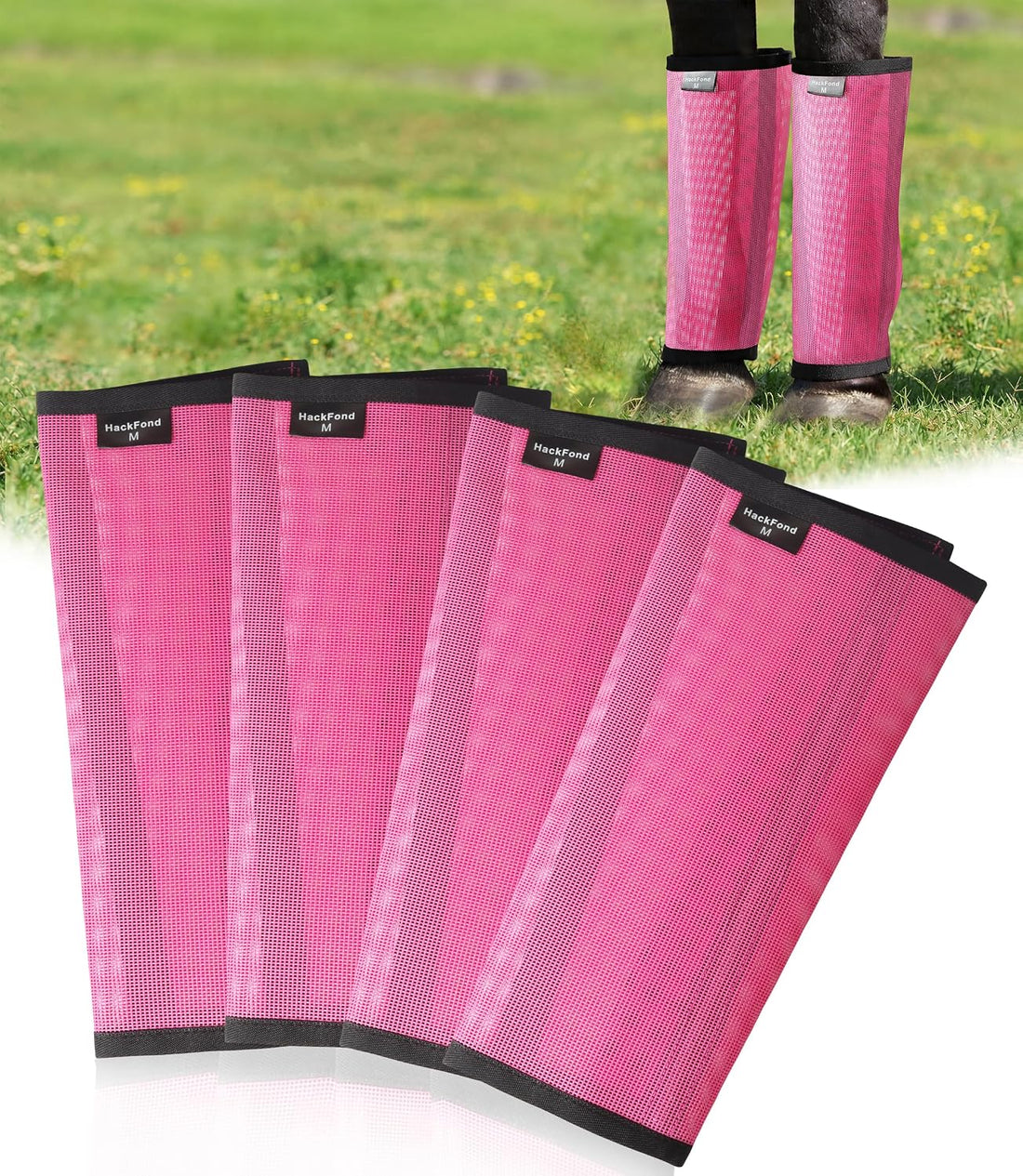 Fly Boots for Horses Set of 4, Breathable & Fly-Proof Horse Fly Boots