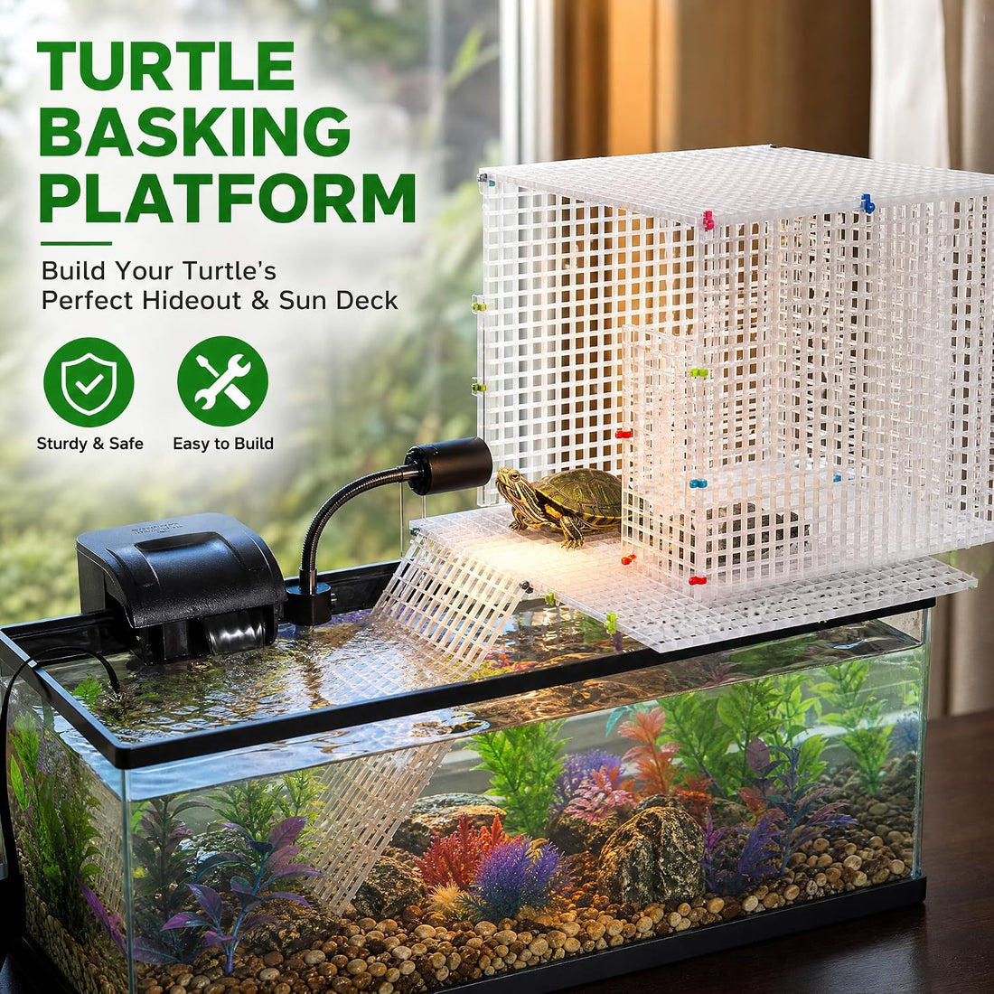Okllen 12 PCS Egg Crate, Aquarium Divider with 6 Board Clips