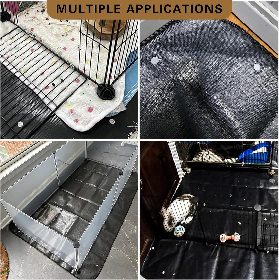 Waterproof Pet Playpen Mat, Reusable Cage Liner