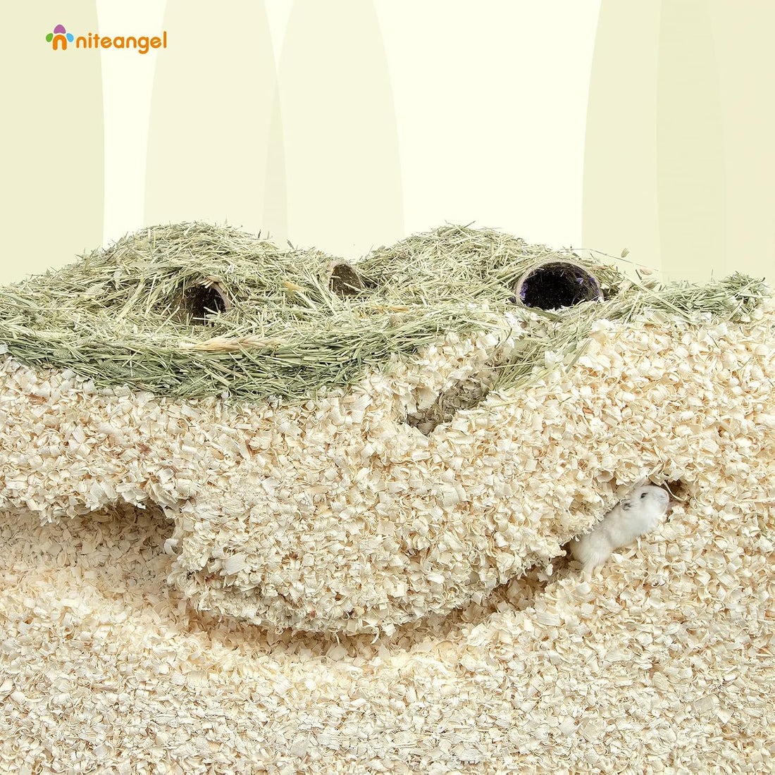 Niteangel Aspen Shaving Hamster Bedding: 65L Absorb Odors & No Dust