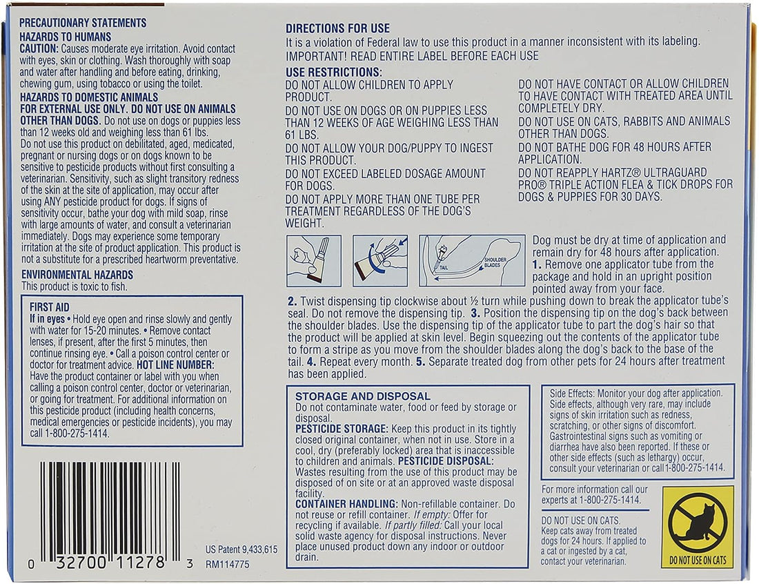 Hartz UltraGuard Pro Flea & Tick Topical Dogs & Puppies Treatment