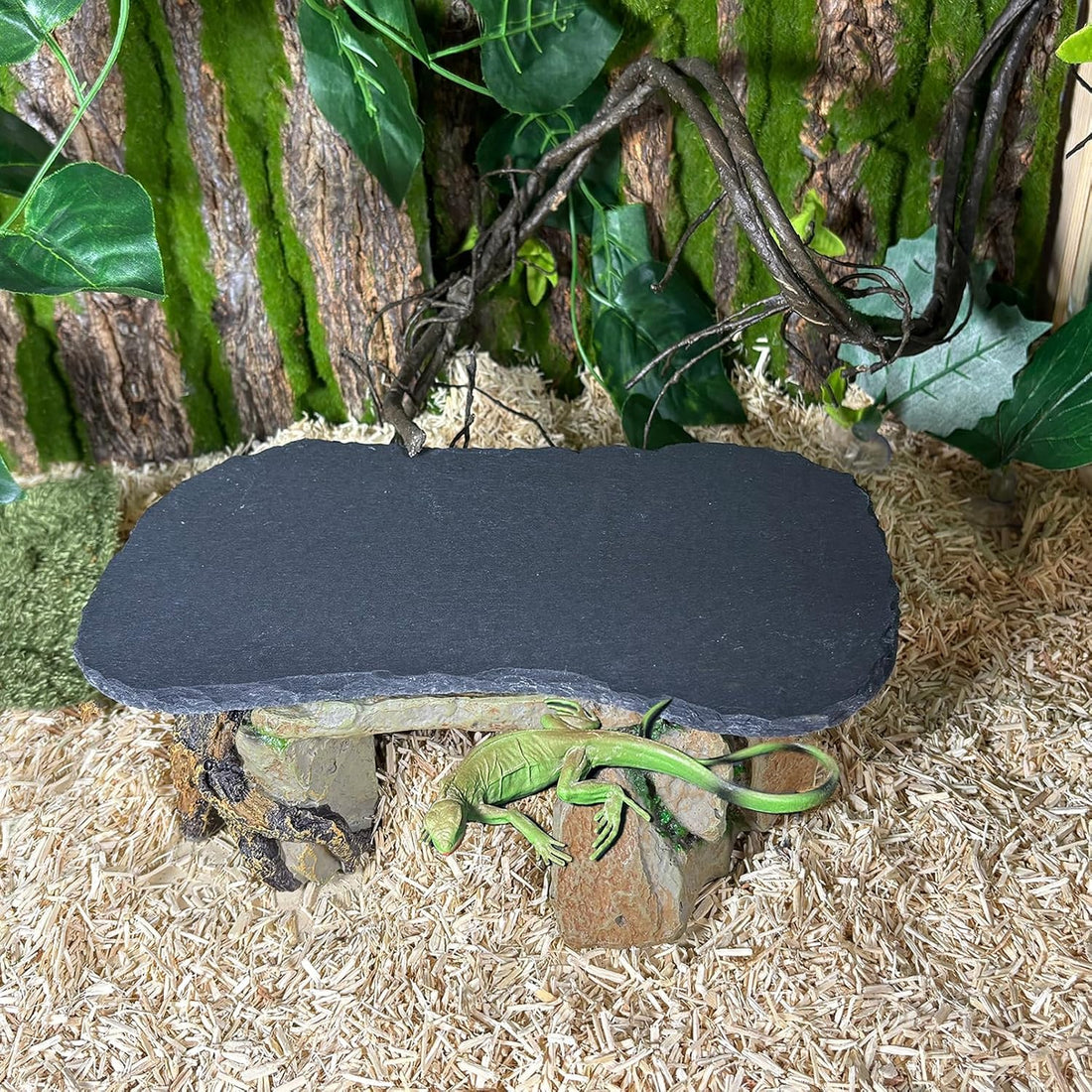 Tfwadmx Reptile Basking Platform,11''x5.5'' Tortoise Rock Plate