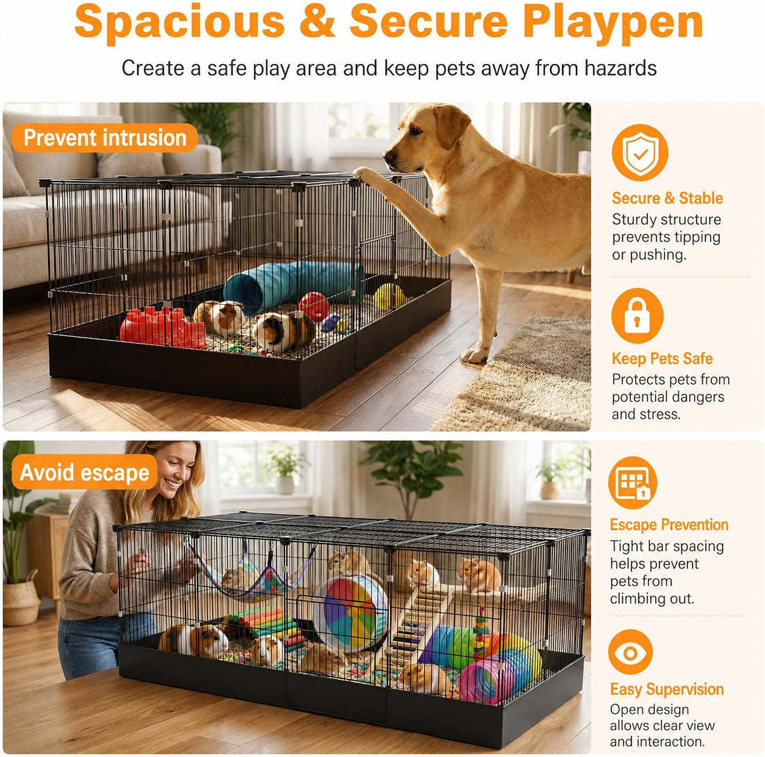 20 Planes Guinea Pig Cages Enclosed Hamster Cage with Door