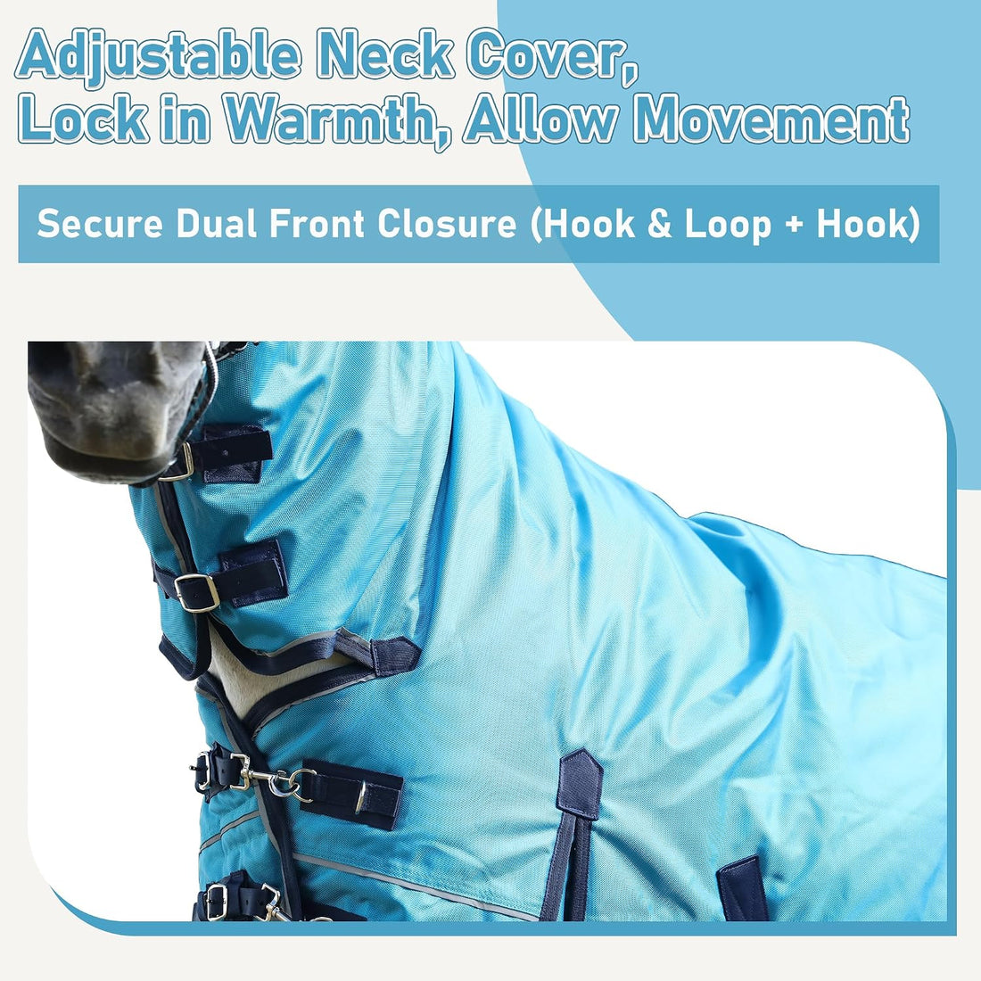 LEAFOREST 1680D Turnout Winter Horse Blanket Heavy Weight 300g Fill