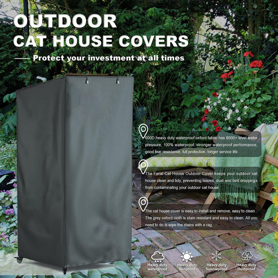 Seal Bailey Outdoor Cat House Cover