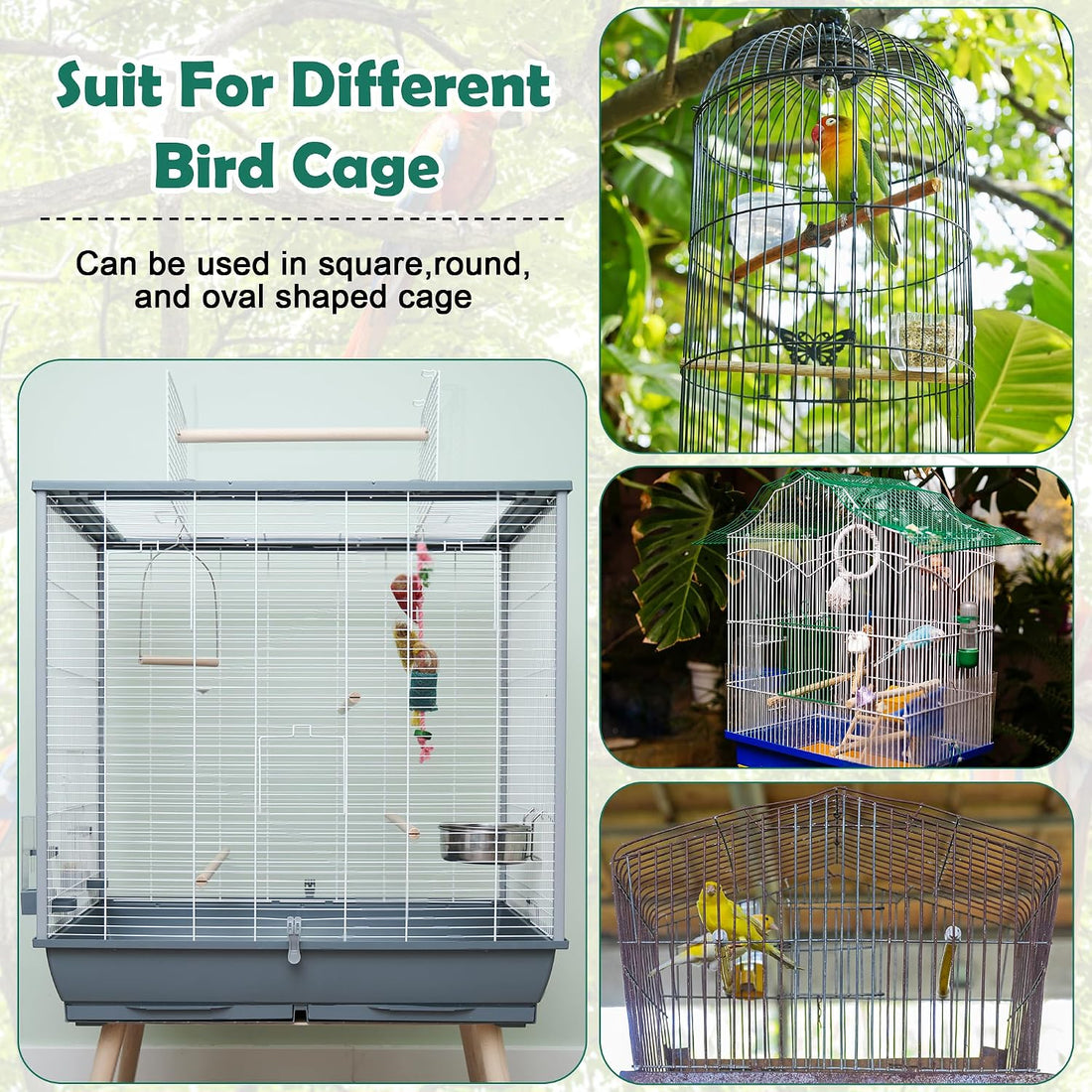 2 Pack Bird Cage Seed Catcher Guard