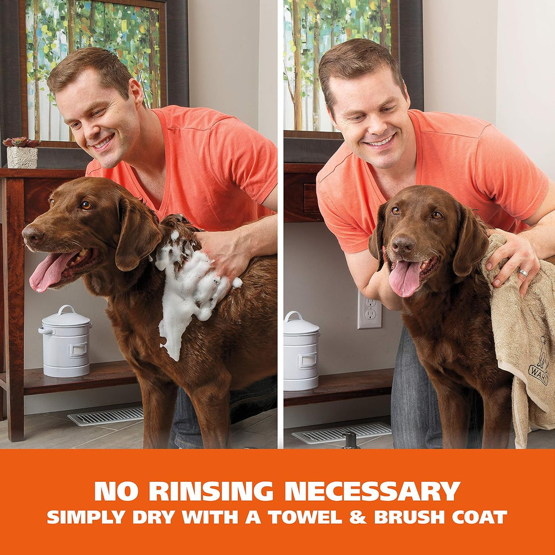 Wahl USA Pet Friendly Waterless No Rinse Shampoo for Animals