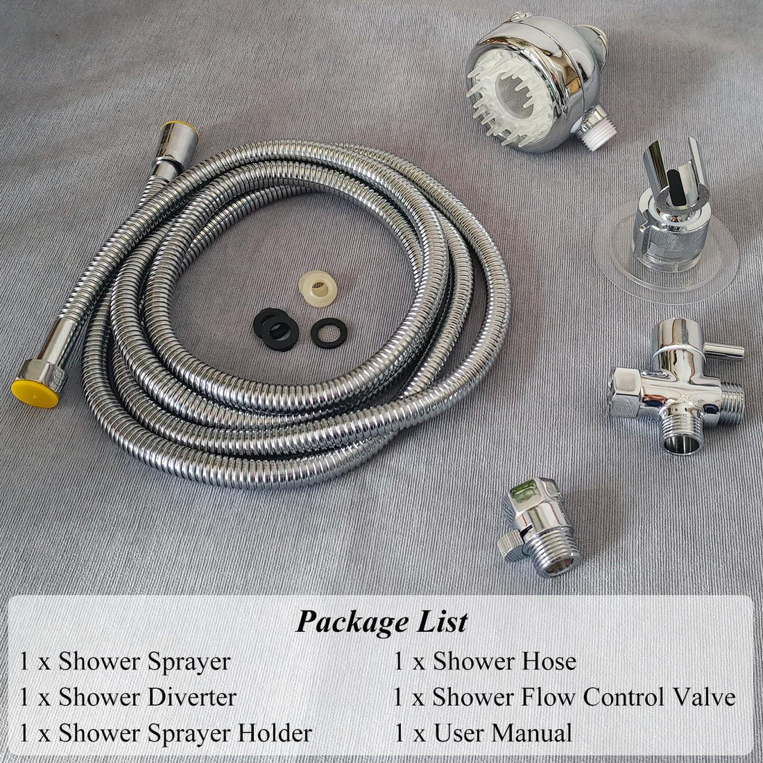 Sneatup Pet Shower Set with 8.2ft Hose & Flow Control Valve