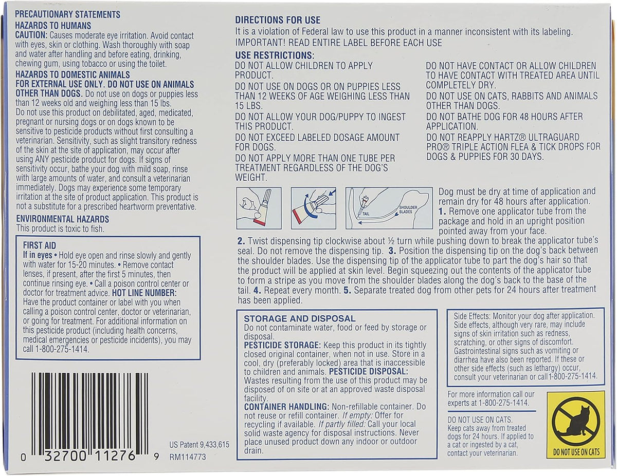 Hartz UltraGuard Pro Flea & Tick Topical Dogs & Puppies Treatment