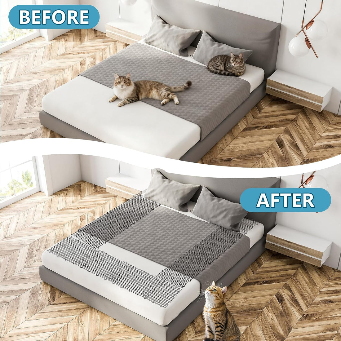 Cat Scat Mat with Spikes for Outdoor and Garden