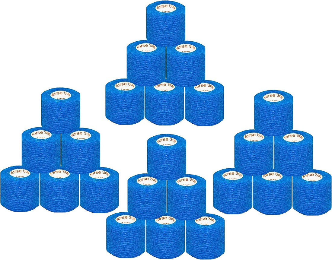 2 Inch Self Adhesive Bandage Wrap & Athletic Tape - 2Pk, Blue