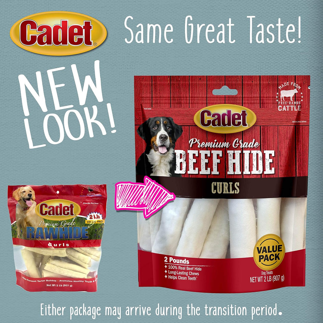 Cadet Premium Grade Beef Hide, Long-Lasting Rawhide Rolls