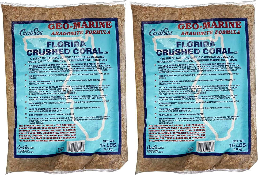 Carib Sea ACS00120 Crushed Coral for Aquarium, 15-Pound