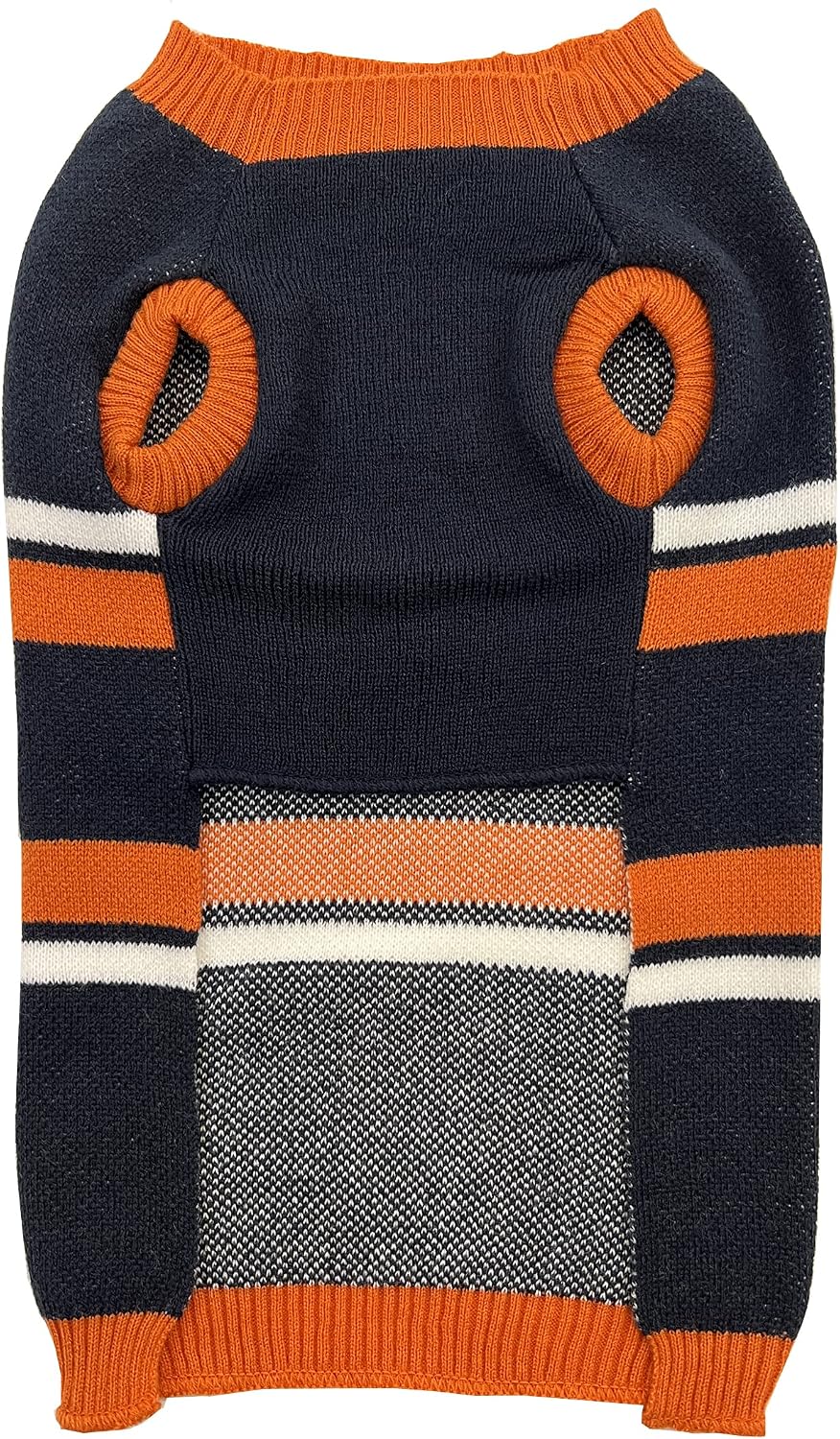 Pets First NFL Chicago Bears Dog Sweater, Size Large. Warm and Cozy Knit Pet Sweater with NFL Team Logo, Best Puppy Sweater for Large and Small Dogs, Team Color (CHI-4179-LG)