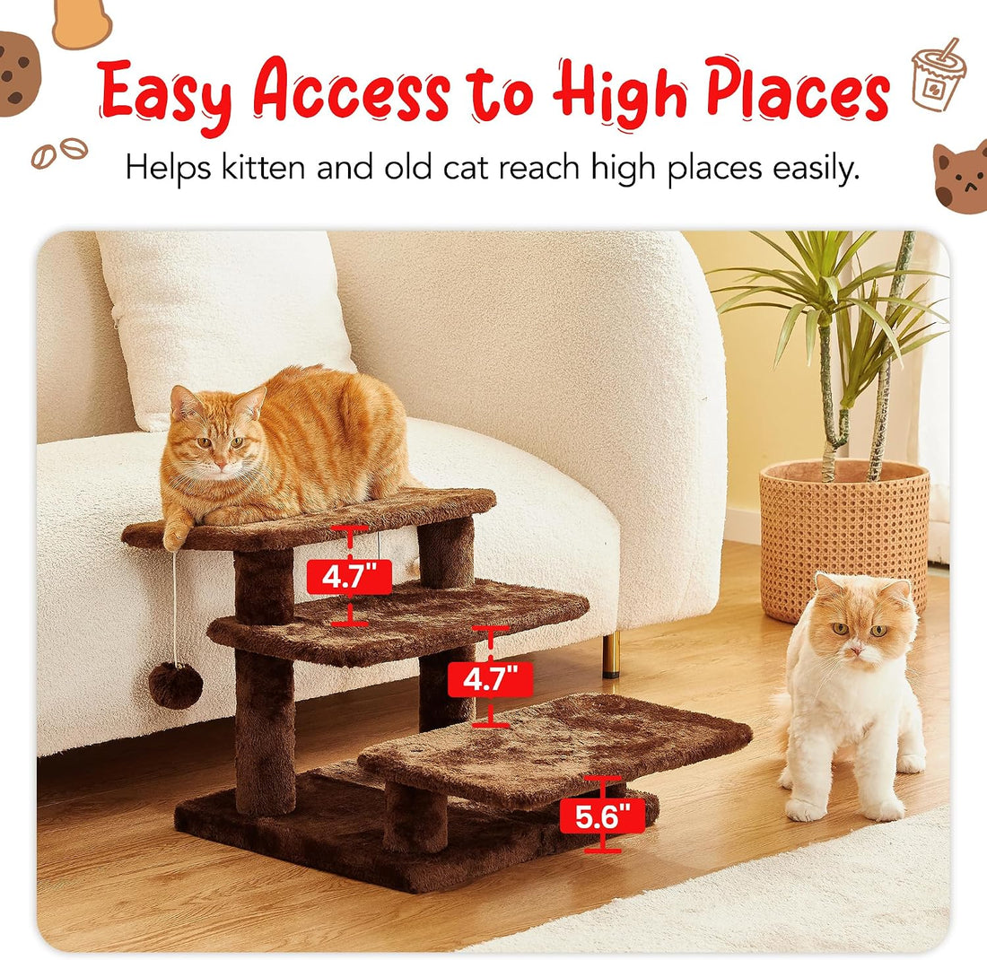 Furcato 15''H Multi-Step Pet Stairs for High Beds & Sofas