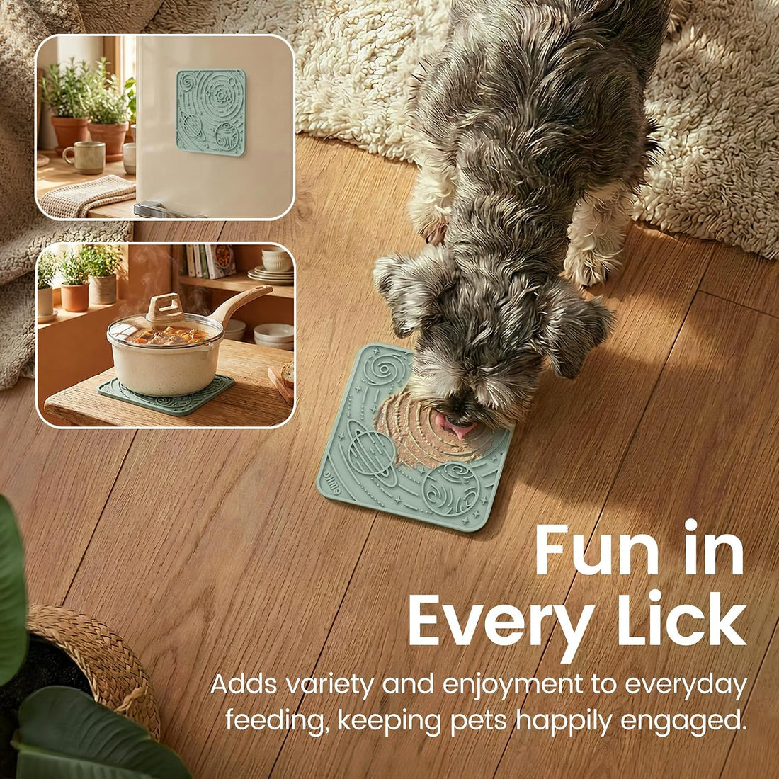 OHMO Lick Mat for Dogs&Cats, Space Pattern, Small, 2pcs