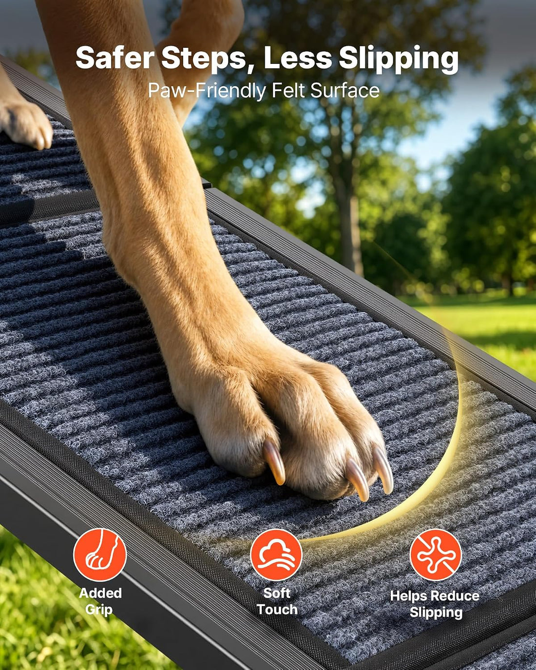 VEVOR Dog Ramp for Cars, 71" L x 17" W