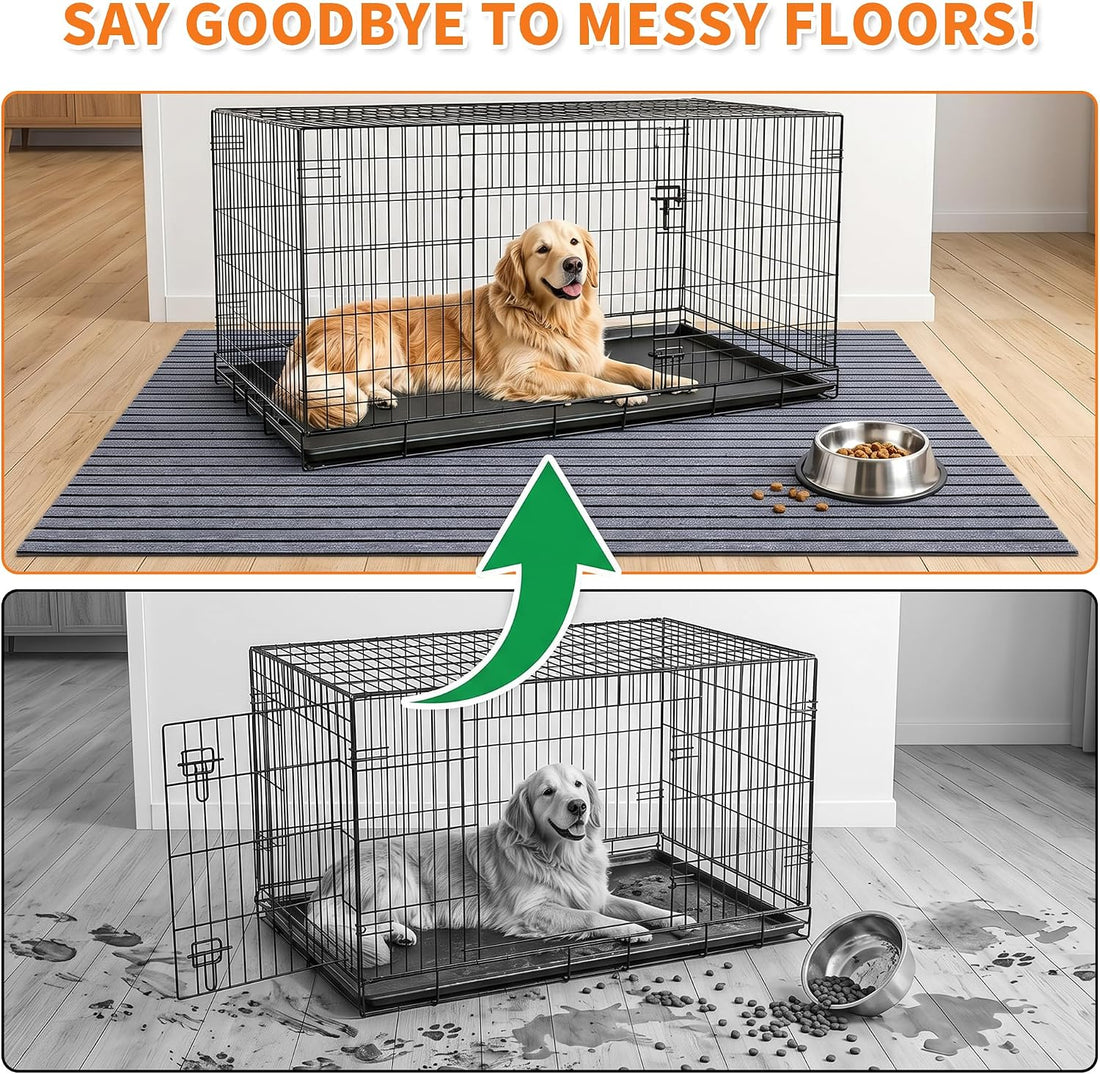 47"x60"Dog Crate Mat Waterproof Dog Crate Floor Protector Dog Cage Mat