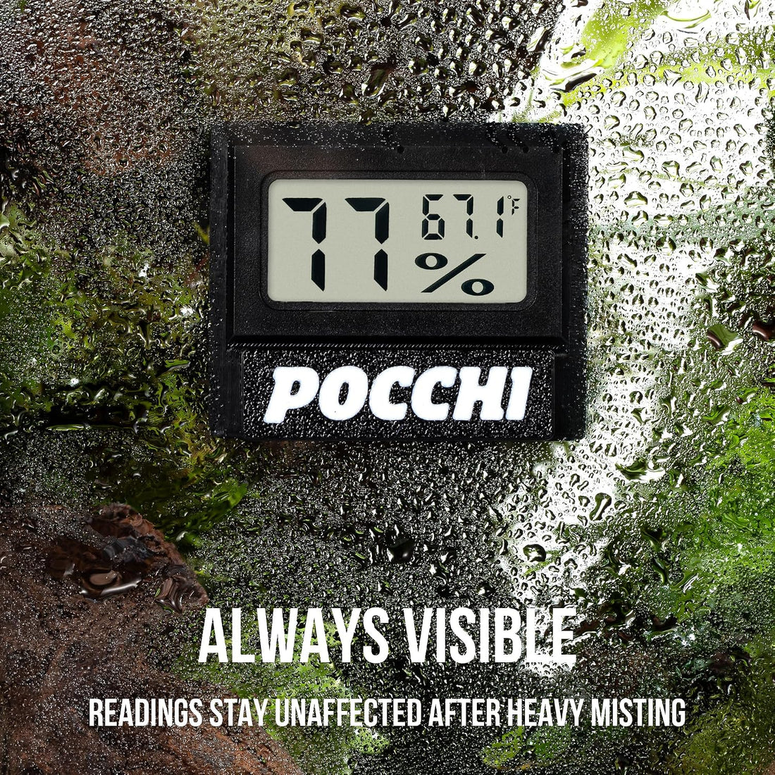 Magnetic High‑Precision Reptile Thermometer and Humidity Gauge