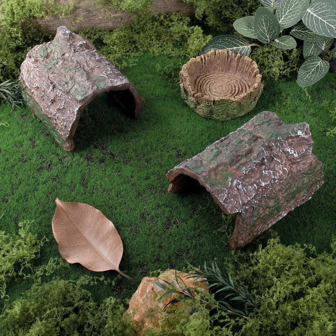 Mygeromon Reptile Hides Leopard Gecko Hideout Resin Caves Tank
