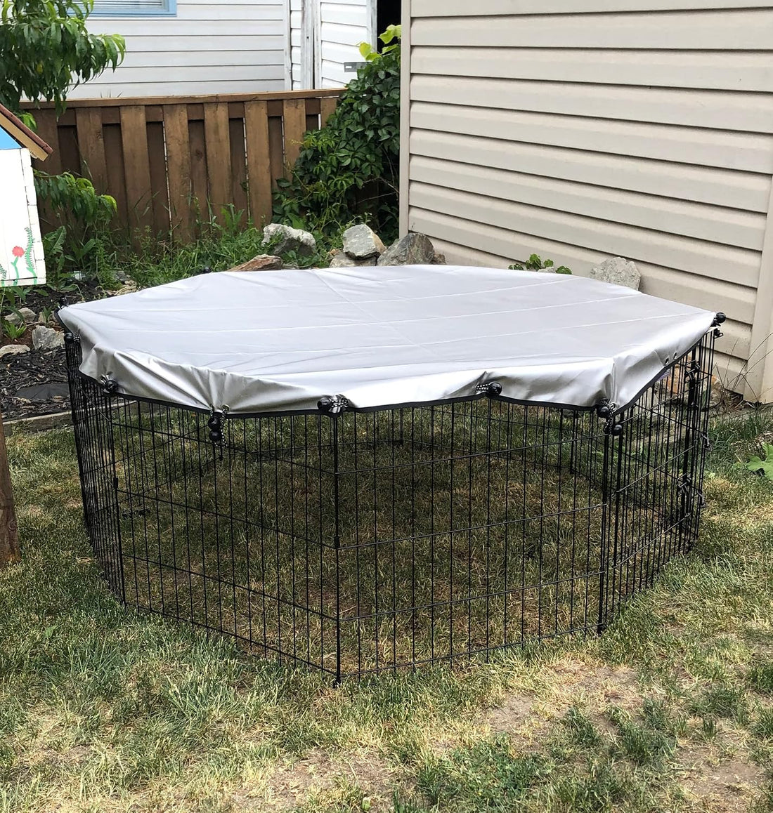 Universal Dog Playpen Cover with Sun/Rain Proof Top
