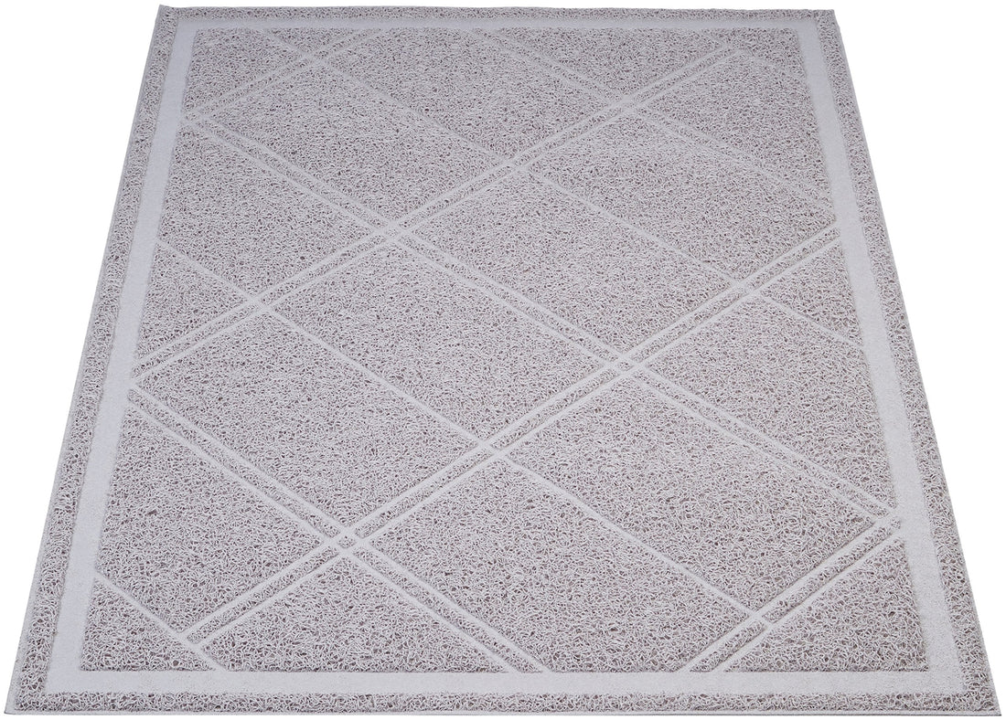 Less-Mess Litter Trapping Cat Litter Box Mat, Soft on Kitty Paws