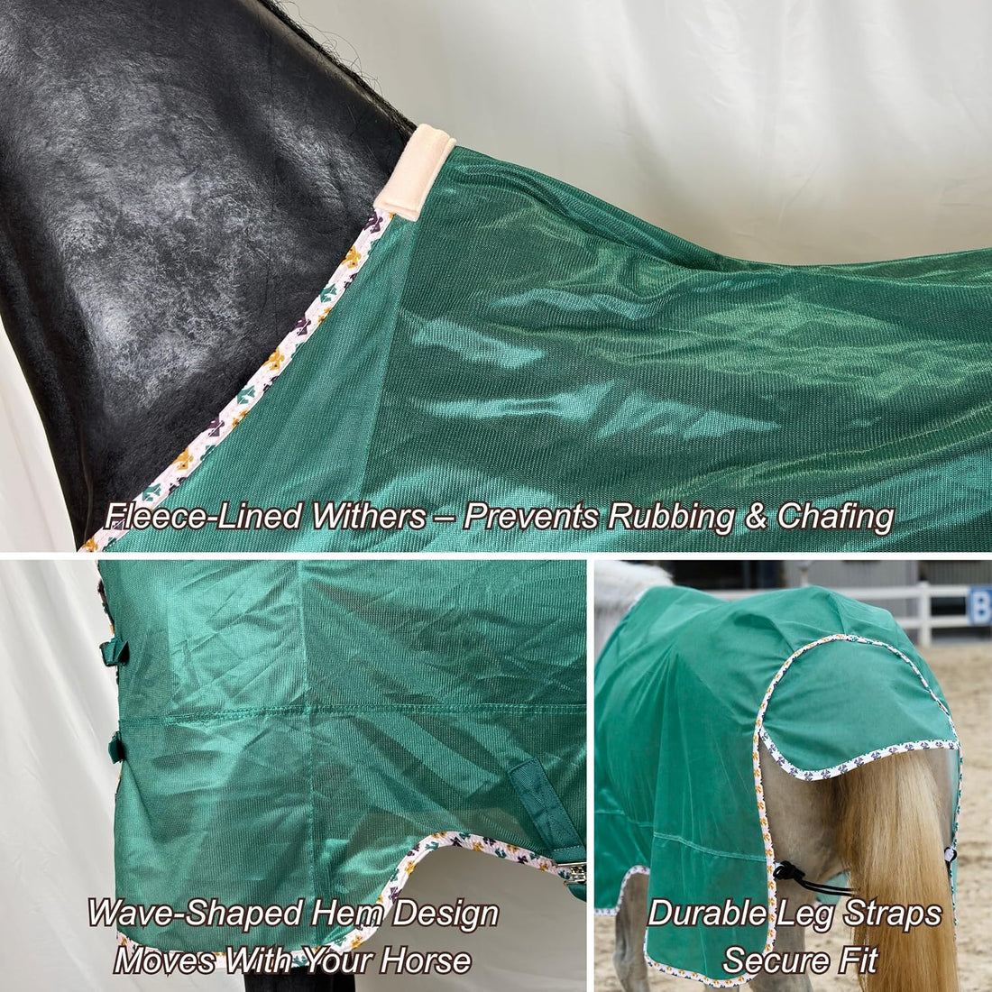 BARN & STABLE Breathable and UV Protective Tear-Resistant Mesh Horse