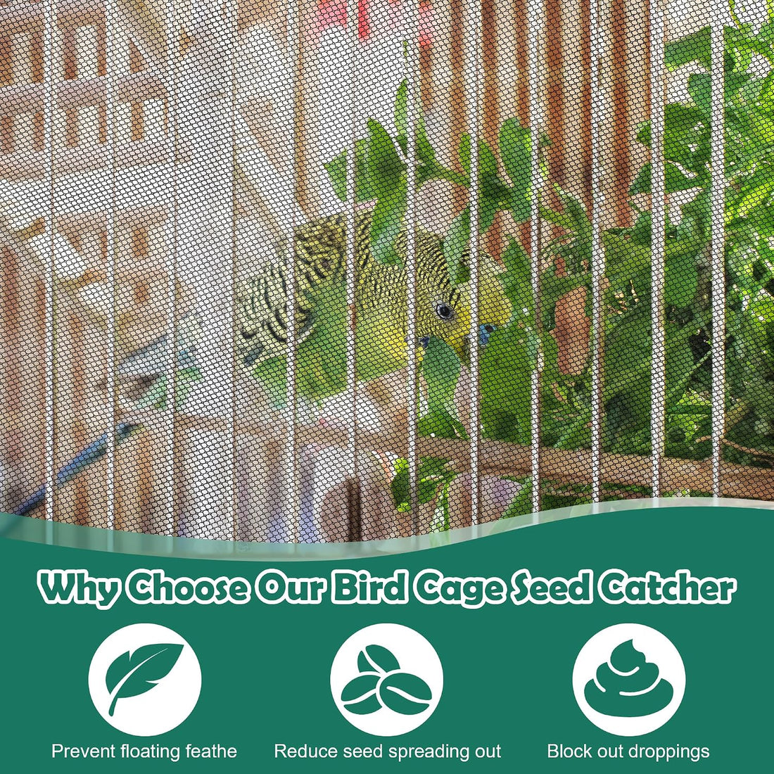 2 Pack Bird Cage Seed Catcher Guard